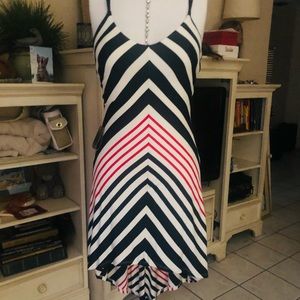 BeBe Hi Low Stretch Stripe Dress xxs